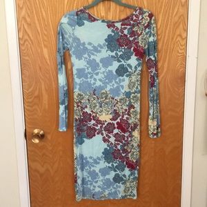 BCBG cotton T-shirt dress (floral print)